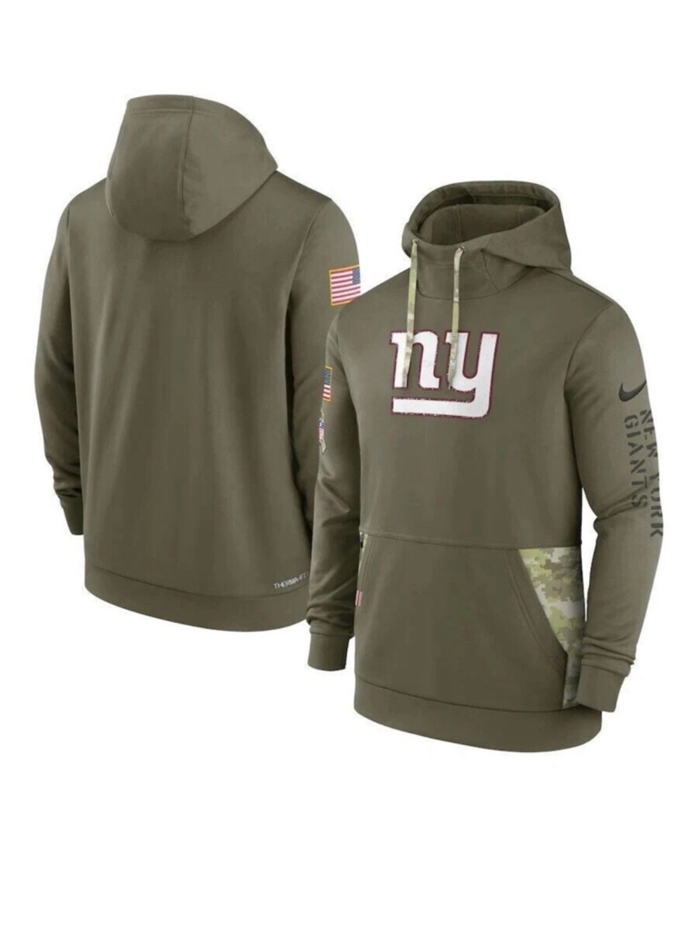 Nike Olive Green New York Giants Hoodie SALUTE TO SERVICE